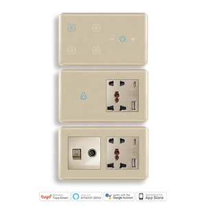 Tuya 1 ~ 8Gang cảm ứng Combo chuyển đổi ánh sáng Quạt 16A nhà thông minh ZigBee tường chuyển đổi Alexa Google nhà tích hợp 30A mờ 10A 240V - Product Image 6