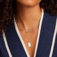 Nouvelle Collection de Bijoux pour Femmes en Acier Inoxydable Plaqué Or 18K, Ensemble Collier et Bracelet Double Cœur Entrelacé Parker