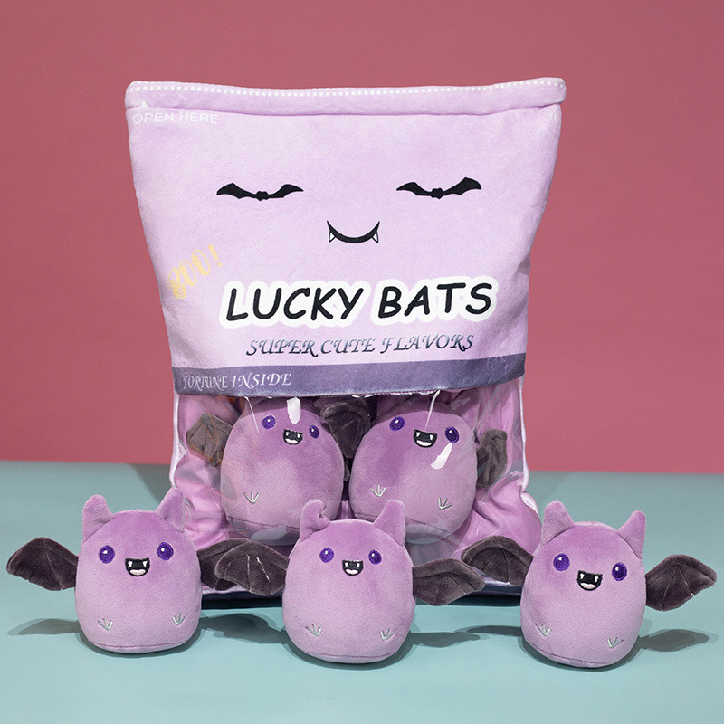 Chat chauve-souris violet (5 poupées)