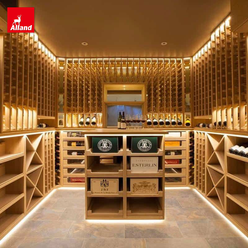 Antique Wine Cabinet - Solid Wood Modern Design Storage