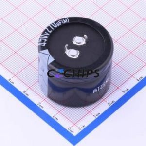 450MXH270MEFASN35X25 Snap-in Aluminum Electrolytic Capacitor Through hole Component THT,D35xL25mm 270uF 20% 450V 35mm - Product Image 2