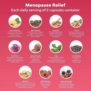 Women Hormone Regulation Flash Relief Angelica Root Melissa Officinalis Extract <b>Menopause</b> Capsule Dietary Supplements - Product Image 2