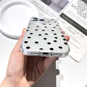 Noir clair Polka Apple 16 Pro Max <span class=keywords><strong>Coque</strong></span> <span class=keywords><strong>de</strong></span> <span class=keywords><strong>téléphone</strong></span> portable Shell Pattern <span class=keywords><strong>Personnalisation</strong></span> en gros <span class=keywords><strong>de</strong></span> l'iphone 15 Fresh Clean Style - Product Image 6