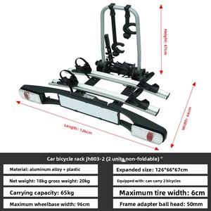 Support de fixation arrière <span class=keywords><strong>pour</strong></span> vélo de route et VTT, <span class=keywords><strong>porte</strong></span>-vélo arrière tout-terrain <span class=keywords><strong>pour</strong></span> SUV - Product Image 6