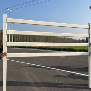 Stilvolle weiße Post Rail Corral <span class=keywords><strong>3</strong></span>-Rail Pferde zaun für Ranch Cattle & Horse Yard Farm Zaun Paddock Panels - Product Image 1