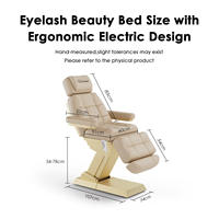 Table de massage électrique réglable et pliable en acier inoxydable moderne avec éponge haute densité pour salon de beauté et spa