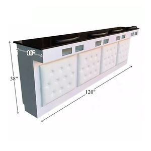 Doble latón <span class=keywords><strong>2022</strong></span> MESA DE MANICURA antigua barra larga blanca salón colector de polvo luz mesa de <span class=keywords><strong>uñas</strong></span> de lujo - Product Image 4