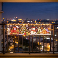 Guirlandes lumineuses de Noël intelligentes contrôlables par application, animation DIY, synchronisation musicale pour décoration de fête en extérieur