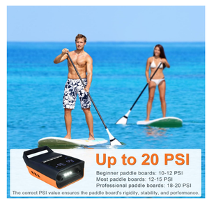 Pompe à air SUP rechargeable 12V portable en ABS <span class=keywords><strong>avec</strong></span> moniteur de pression des pneus pour planche à pagaie gonflable - Product Image 3