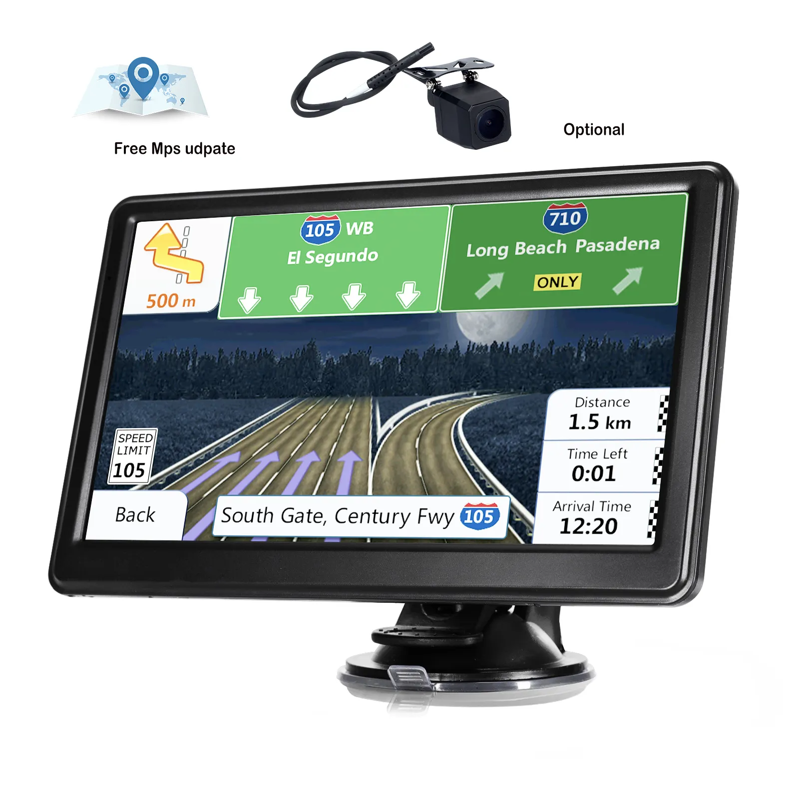 New Universal 7 Inch HD Capacitive Touch Screen Portable Vehicle Navigator Car Tracking Gps Navigation System With Free Map