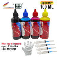 Kit tinta pewarna isi ulang kompatibel untuk HP 963 OfficeJet Pro 9010 9012 9013 9014 9015 9015e 9016 tinta Printer 100ml dalam botol Bkcmy