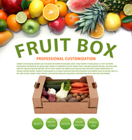 Boîte à fruits personnalisée, panier cadeau pour fruits, emballage en carton, boîte personnalisée avec couvercle et base, boîte en carton ondulé pour l'emballage de marques alimentaires