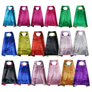 Gran oferta Rosa doble capa Velcro juego de rol niños adultos superhéroe capa festiva fantasía disfraz superhéroe conjunto - Product Image 5