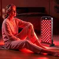 Panneau de luminothérapie LED infrarouge à 6 longueurs d'onde avec commande vocale, pour le visage, la tête, les mains, les pieds, usage domestique, fabrication OEM BM Household Factory
