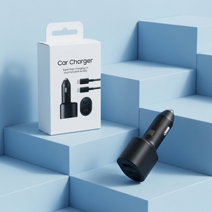 <span class=keywords><strong>Cargador</strong></span> de Coche de Carga Súper Rápida 2.0 con Doble Puerto y Cable Tipo C, 45W PD USB C, para Samsung S23 Ultra S22 <span class=keywords><strong>S21</strong></span> <span class=keywords><strong>FE</strong></span> - Product Image 1