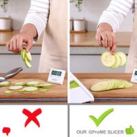 Nieuwe handmatige mandoline-snijder - verstelbare groente-/fruit-snijder voor courgettes, friet/wafels, julienne-snijder, rasp voor knoflook