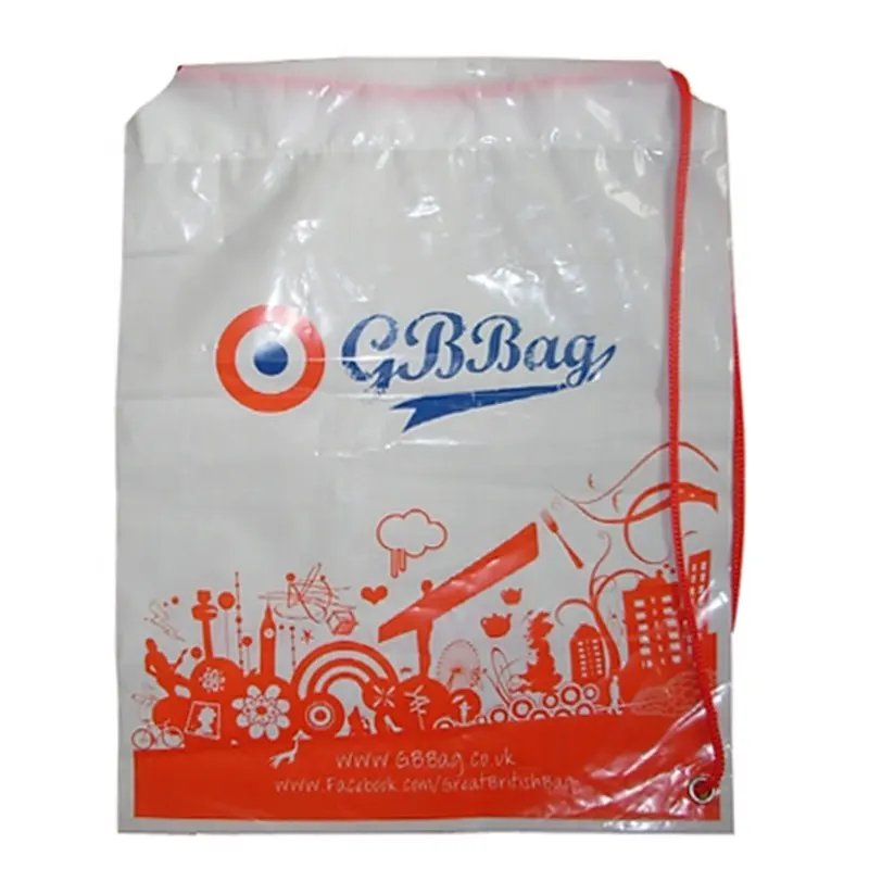 biodegradable plastic drawstring shopping bag wholesale drawstring bag clothing store bag