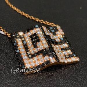 สร้อยคอสี่เหลี่ยมสีทอง18K ทันสมัยสำหรับผู้หญิง2025ใหม่เพชรทรงกลมเจียระไนในห้องปฏิบัติการเหมาะสำหรับงานปาร์ตี้ - Product Image 5