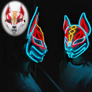 <span class=keywords><strong>Maschera</strong></span> giapponese Anime Fox <span class=keywords><strong>maschera</strong></span> rutilante <span class=keywords><strong>Horror</strong></span> per Halloween decorazione e oggetti di scena <span class=keywords><strong>maschera</strong></span> a tema animale luce Cosplay - Product Image 2