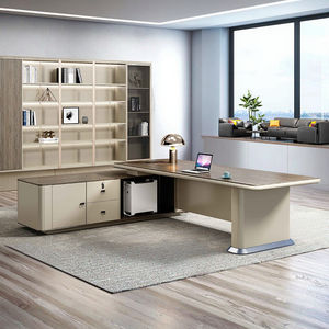 โต๊ะสำนักงานสำหรับผู้บริหารสุดหรูโต๊ะซีอีโอทำจากไม้ทันสมัยพร้อมลิ้นชักเก็บของขายส่งสำหรับเจ้านายออฟฟิศ - Product Image 3