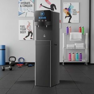 Distributeur d'eau en plastique sur pied, chaud/froid, avec machine à glaçons, chargement par le bas, facile à nettoyer, pour usage domestique et hôtelier - Product Image 1