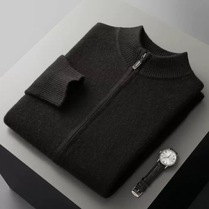<span class=keywords><strong>Cardigan</strong></span> in Lana Personalizzato da <span class=keywords><strong>Uomo</strong></span>, Comodo, Collo Tondo, Anti-Pilling, Spesso, Doppia <span class=keywords><strong>Cerniera</strong></span>, Taglie Forti, Lavorato a Maglia <span class=keywords><strong>con</strong></span> Bordo in Pelliccia, ODM Invernale - Product Image 5