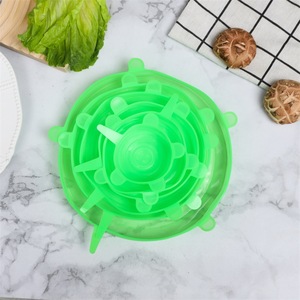 6-Mảnh Đa Chức Năng <span class=keywords><strong>Silicone</strong></span> Tương-Giữ Nắp Bát Đặt PC Chất Liệu Khô Tủ Lạnh Lò Vi Sóng Thực Phẩm Lưu Trữ <span class=keywords><strong>Container</strong></span> - Product Image 6