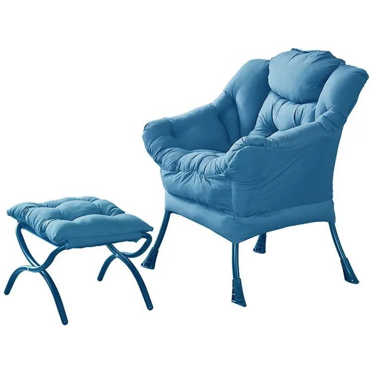 Kunden spezifische Farbe Modernes Design Patio Sofa Home Office Lazy Armlehne Sofa Stuhl Liege mit Fuß schemel