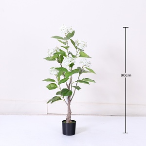 Golin Hot Bán thân thiện với môi chống cháy Màu Xanh Lá Cây tú cầu cây nhựa 60cm Tầng-đứng thực vật nhân tạo cái nhìn tự nhiên - Product Image 5