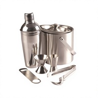 Juego de Bar de Acero Inoxidable Ecológico Clásico de Primera Calidad, Kit de Mezcla de Cócteles Profesional para el Hogar, Mayur Exports