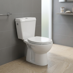Inodoro de Cerámica de Dos Piezas con Sifón de Diseño Moderno y Doble Descarga, Conjunto de Inodoro WC de Acoplamiento Cercano en Oferta - Product Image 1