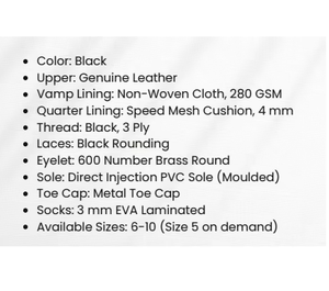 Zapatos de seguridad de cuero genuino para hombre, diseño duradero, suela resistente, con cordones, estilo industrial, para uso diario en el trabajo, aspecto clásico. - Product Image 4