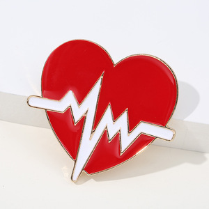 Atacado: Broche de Metal Esmaltado em Formato de Coração com Tema Médico, Distintivos Femininos, Pins de Estetoscópio para Enfermeiras e Médicas - Product Image 6