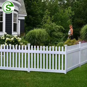 Hot Sale billig weiß PVC Kunststoff Privatsphäre Vinyl Zaun Panel für Gartenhof verwenden PVC-Zaun