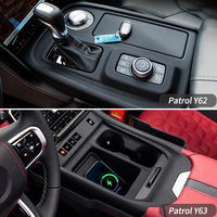 Accessoires Yifeng Nissan Patrol Y63 2025-2026 : Organisateur de console centrale, porte-gobelet, plateau de rangement, poches latérales – Ensemble complet
