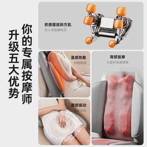 Multifunctional Massage Cushion With Heat And Vibration For Back Neck Waist Hips Home Use - Product Image 1