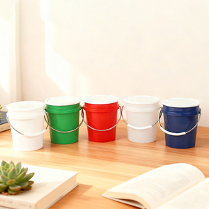 고품질 소형 버킷 도매 소형 플라스틱 두꺼운 플라스틱 양동이 뚜껑 포함 400ML - Product Image 6