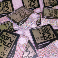 Thermomètre hygromètre numérique diamant pour extension de cils accessoires de salon de beauté de luxe