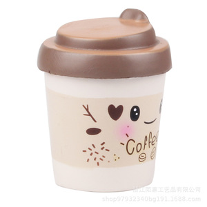 Pu Coffee Cup Squishy Toy Slow <b>Rebound</b> Stress Relief Fidget Toy For Kids 8-13 Years Unisex - Product Image 5