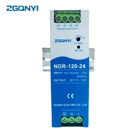 ZGQNYI 24V 5A 120W NDR-120-24 AC ke DC DIN Rail Switching Power Supply untuk Otomasi Pabrik Sistem AGV Mesin Pengemasan