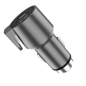 Chargeur de voiture multifonction 36W A + C port Metal avec coupe-ceinture et marteau de fenêtre pour situation d'urgence - Product Image 1