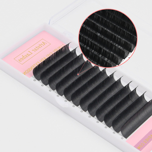 Doble punta 0,15mm 0,20mm coreano PBT suave Natural mate plano elipse extensiones de pestañas modelo clásico de pestañas con C CC Durl - Product Image 1