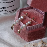 Boucles d'oreilles clous en perles d'eau douce faites à la main, unisexe, polyvalentes pour le quotidien, tige en argent S925, double usage, vente en gros, boucles d'oreilles pour fille
