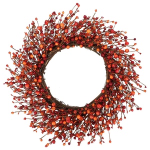 Couronne florale de printemps rose extra en mousse, avec <span class=keywords><strong>fleurs</strong></span> artificielles économiques, en forme de cône sur anneaux, pour la <span class=keywords><strong>livraison</strong></span>, Lily Best Flower Doors - Product Image 1