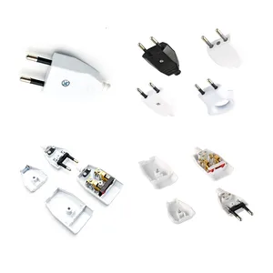 Germany style 2P without grounding DIY male electrical and extension power rewireable plug