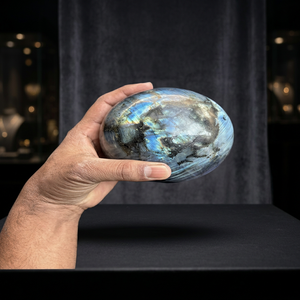 Premium Hand Carved Natural Blue Labradorite <b>Sphere</b> – <b>Crystal</b> Ball Home Decor Gemstone Gift - Product Image 4