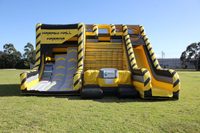 Attraction de jeu Ninja gonflable en PVC certifiée CE avec mur d'escalade et chute libre
