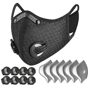 Masker Wajah olahraga, masker wajah Anti debu Filter PM2, 5 usia karbon, Filter bernapas Neoprene untuk bersepeda motor, bersepeda, Filter karbon aktif - Product Image 1