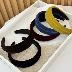 إكسسوارات شعر يومية أنيقة جديدة وعصرية على الطراز الكوري للخريف والشتاء مخملية واسعة الحواف للنساء قمة جمجمة عالية - Product Image 3