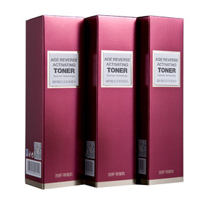 Custom Folding Cardboard Box Toner Skincare <b>Packaging</b> Box Gold Foil Stamping High-End Rectangle 375g Paper Box - Product Image 1